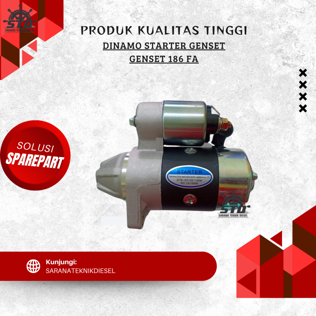 Dinamo Starter 186FA / Starter Genset 5000-8000Watt - Dinamo Starter Genset - Generator 5000 Watt Ty