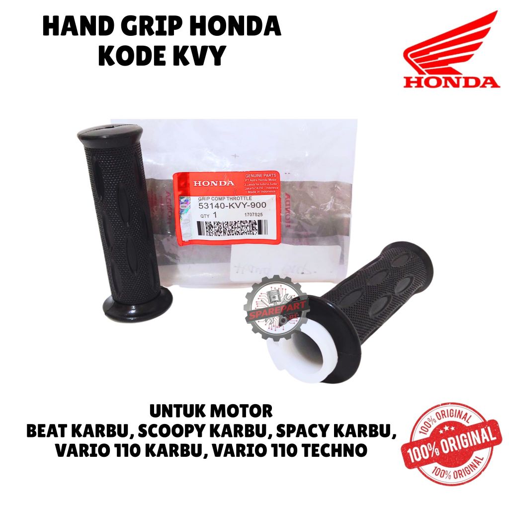 HAND GRIP ORIGINAL HONDA KODE KVY, BEAT KARBU, SCOOPY KARBU, SPACY KARBU, VARIO 110 KARBU, VARIO 110
