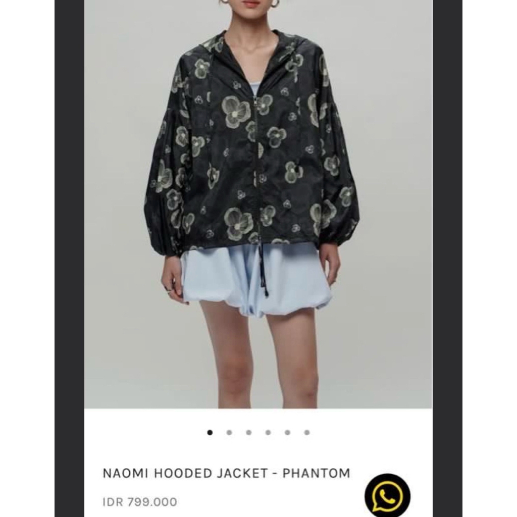CALLA THE LABEL new tag NAOMI HOODED JACKET PHANTOM