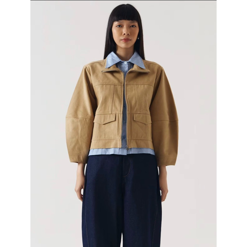 (NEW) NASL by Nagita Slavina Khaki Jacket Layer Blue