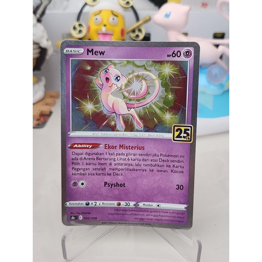 Mew 25th Holo Foil Kartu/Card Pokemon TCG Indonesia