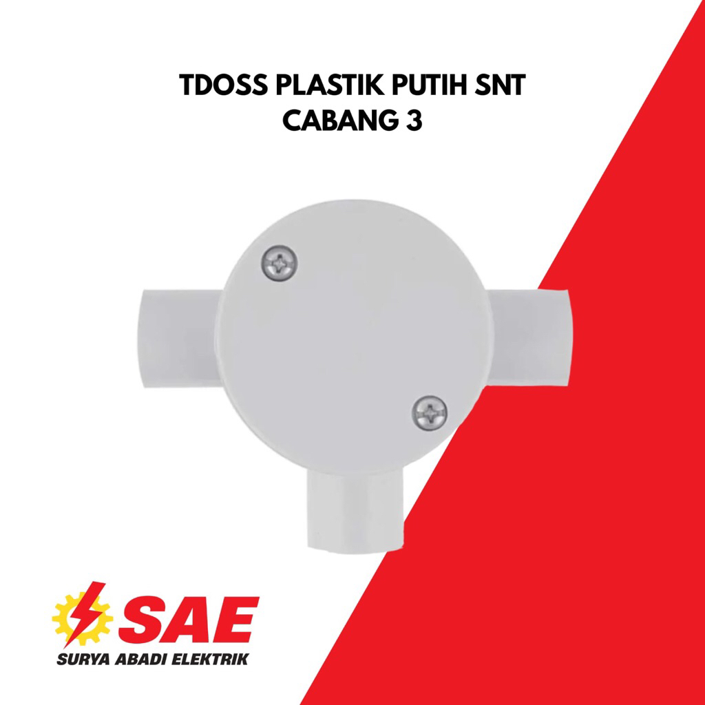 Tdos SNT 5/8 Tee Dus Listrik TDus 5/8 T dus Cabang 3 Sambungan Pralon Cabang 3 Tee dos 5/8 T dus 5/8