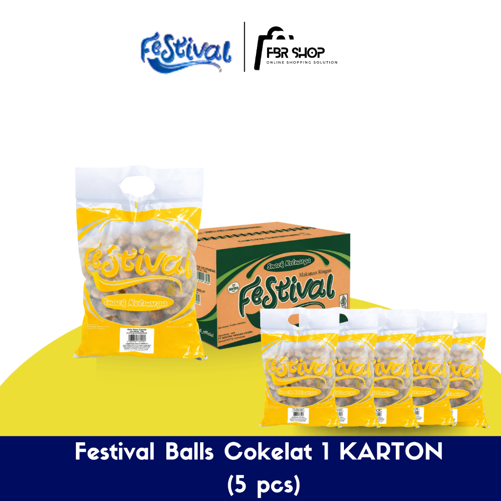 FESTIVAL Snack - Rasa Balls Cokelat Snack 1 DUS (5pcs)