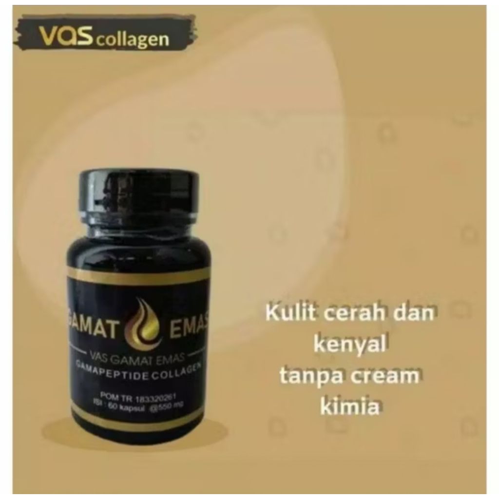Vas Gamat Emas Kapsul Kolagen Asli Original 60 Kapsul