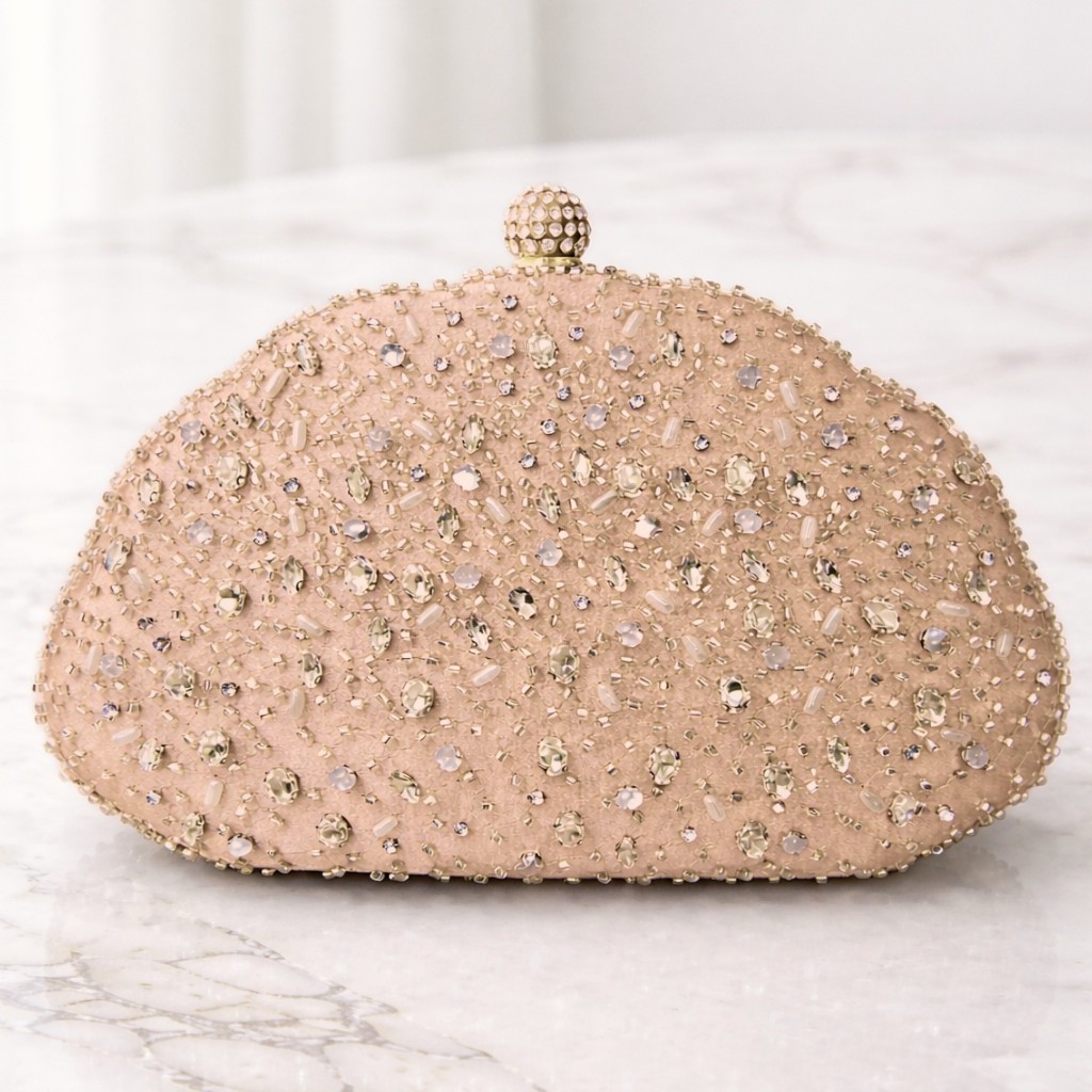 Waiwai Tas Pesta Wanita Mewah Satin Diamond 17240 Clutch