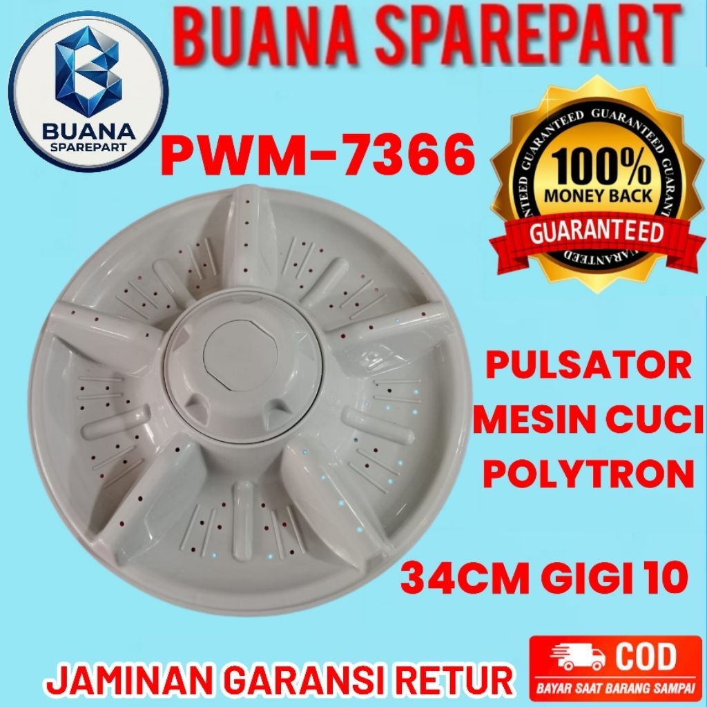 Pulsator mesin cuci POLYTRON 34CM gigi 10 PWM-7366