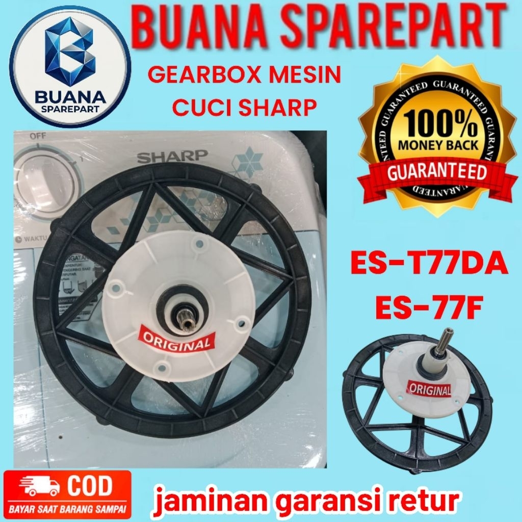 GEARBOX mesin cuci SHARP ES-T77DA girbox mesin cuci sharp ES 77F mesin cuci 2 tabung