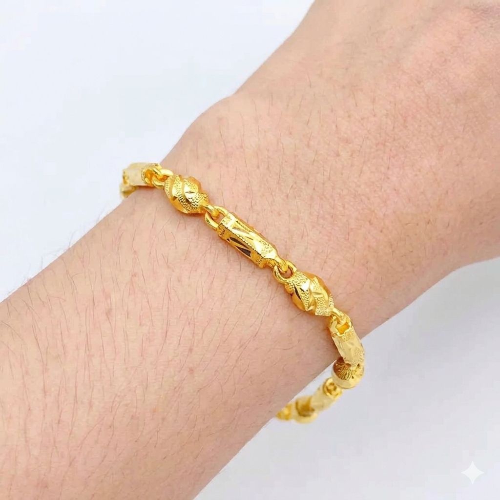 GELANG BAMBU WARNA EMAS