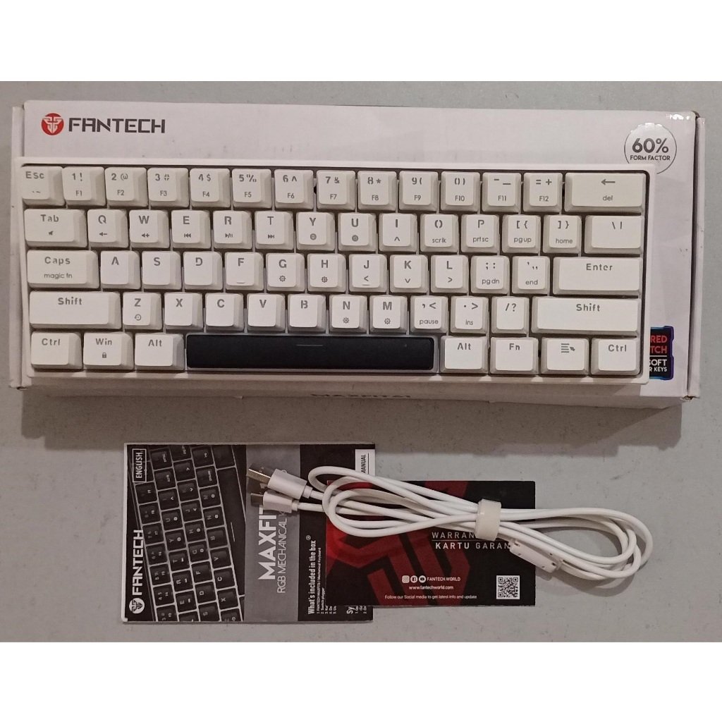 Fantech Maxfit61 Mechanical Keyboard White