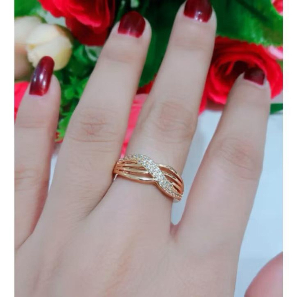 Cincin Wanita Permata Terbuat dari Koin Cincin Koin Asli