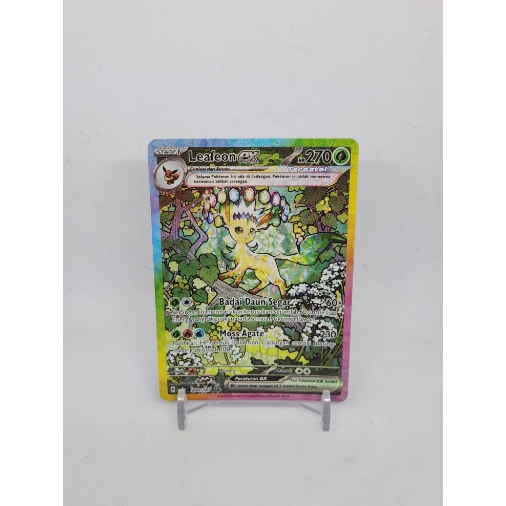 Leafeon EX SAR 200/187 sv8a Festival Terastal Pokemon TCG Indonesia