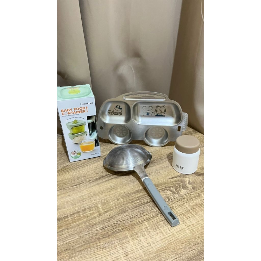 Preloved Peralatan MPASI (Saringan, Food Container, Piring, Tumbler) LocknLock Tyeso