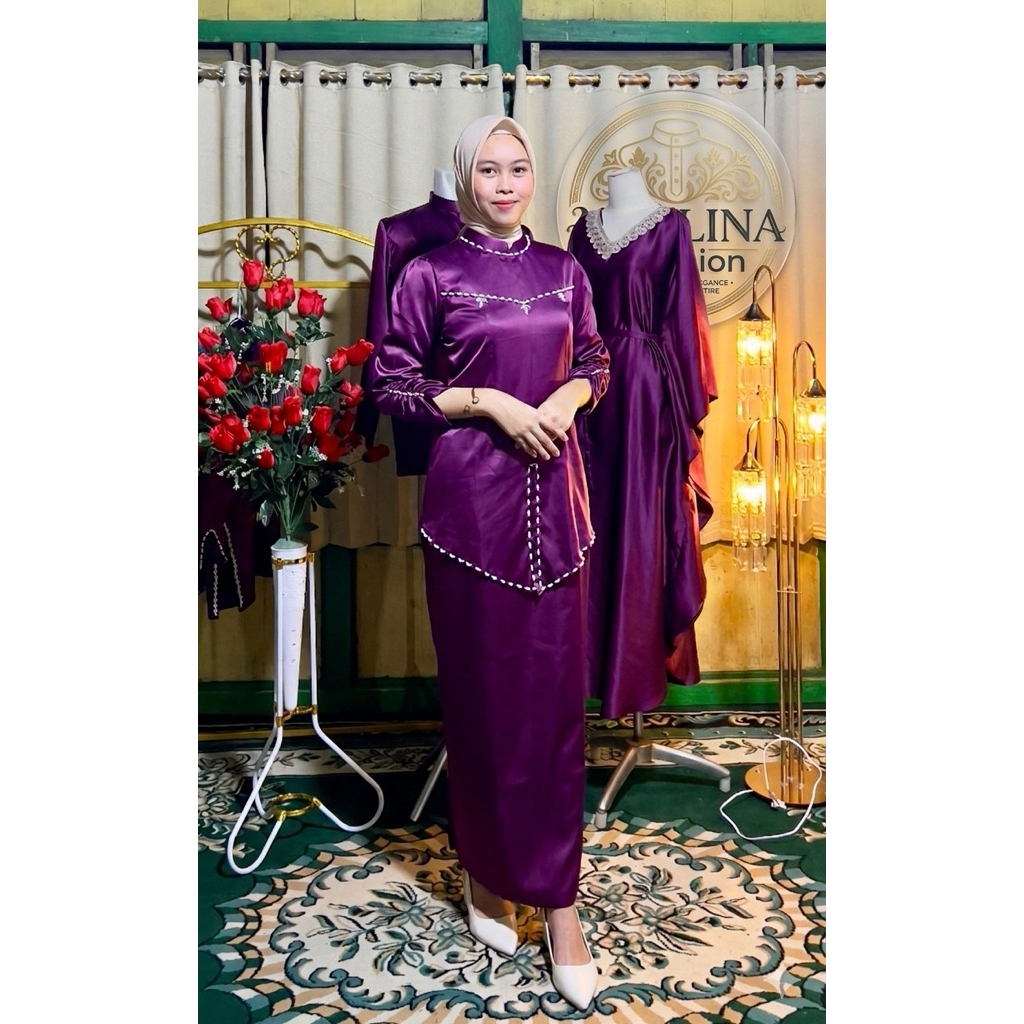 (Set Kurung)-Setelan Kurung Melayu Wanita