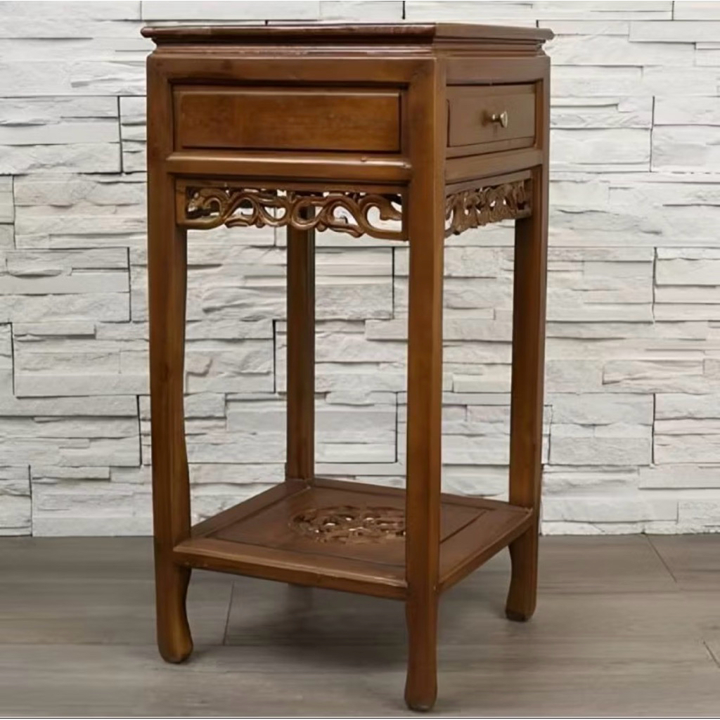 Meja Nakas Ukir Jati Nakas Ukir 1 Laci Kayu Jati Meja Nakas Sudut Jati Asli