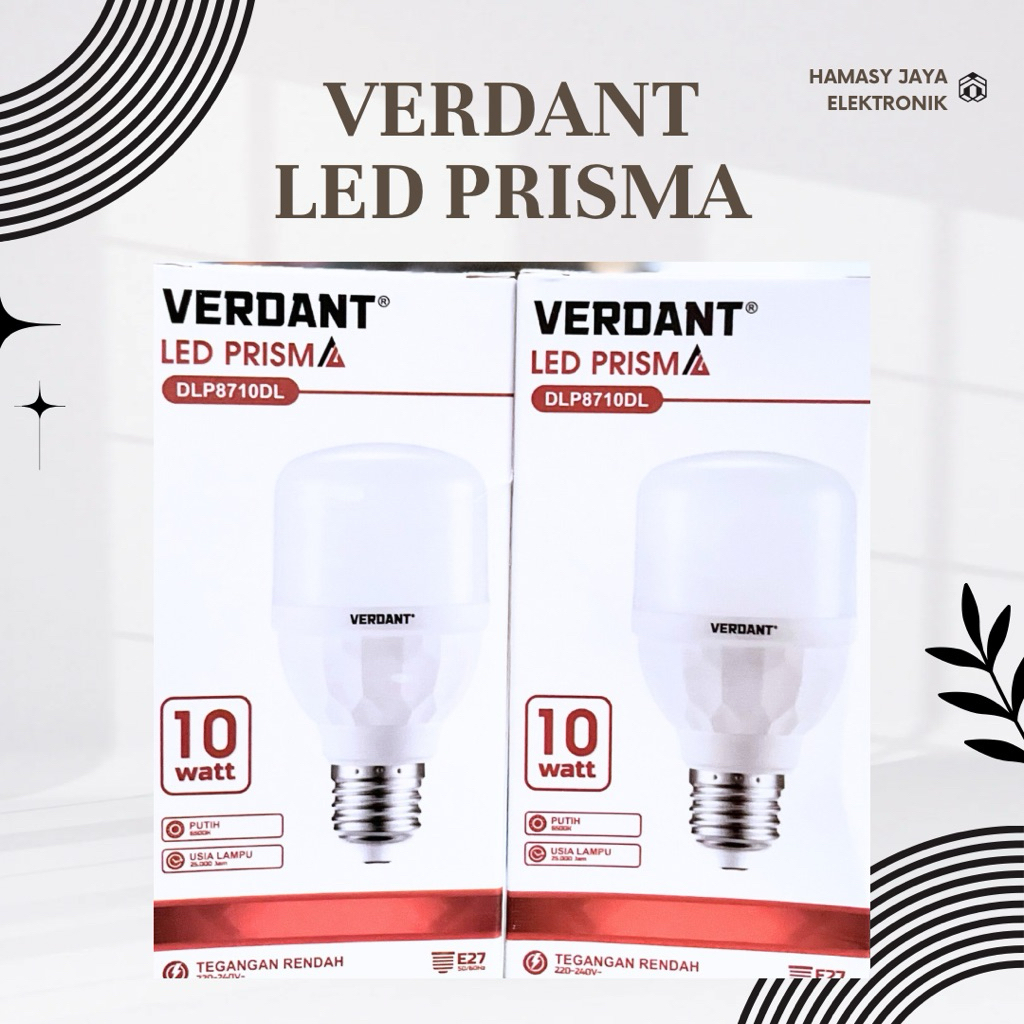 BERGARANSI-LAMPU VERDANT LED 10 WATT PUTIH