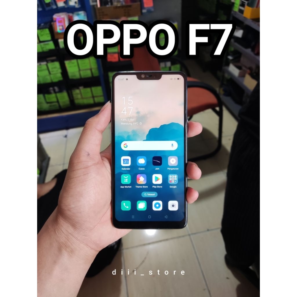 OPPO F7 4/64 GB MINUS FINGERPRINT OF DUAL SIM 4G LTE SECOND NORMAL SIAP PAKAI