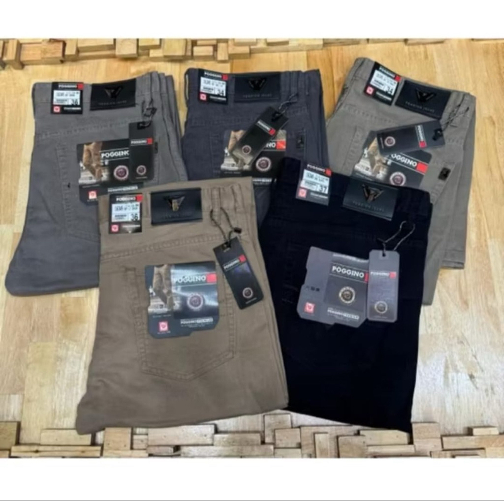 CELANA KATUN PANJANG POGGINO KANVAS ORIGINAL POGINO KAKI REGULER