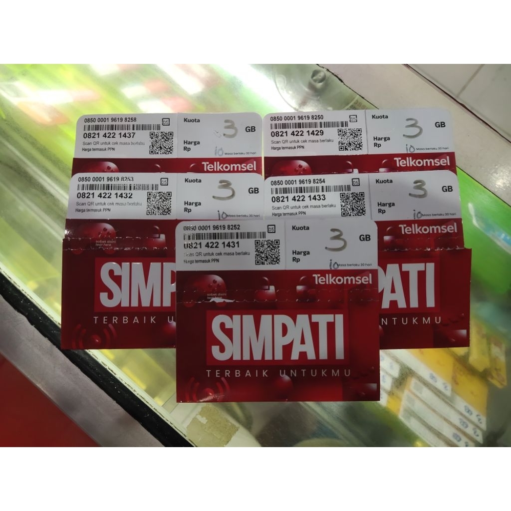 Kartu SimCard Aktif Telkomsel Simpati 3 GB