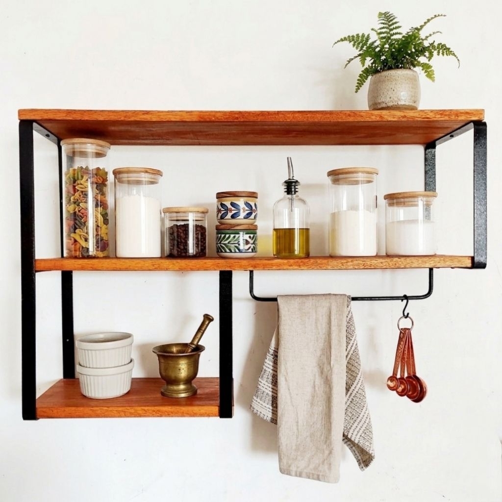 Rak dinding dapur Rak kitchenset Rak dapur Rak serbaguna Rak dapur minimalis