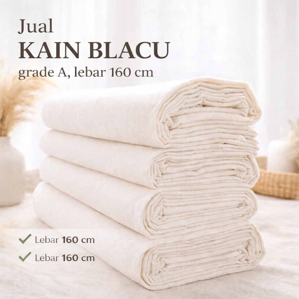 [ PER 1 ROLL ] JUAL Kain Blacu Grade A lebar 160 cm [ MAJALAYA BANDUNG ]