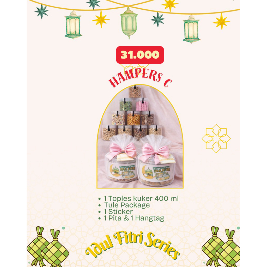 Hampers Idul Fitri C / Kue Lebaran / Tas Anyaman