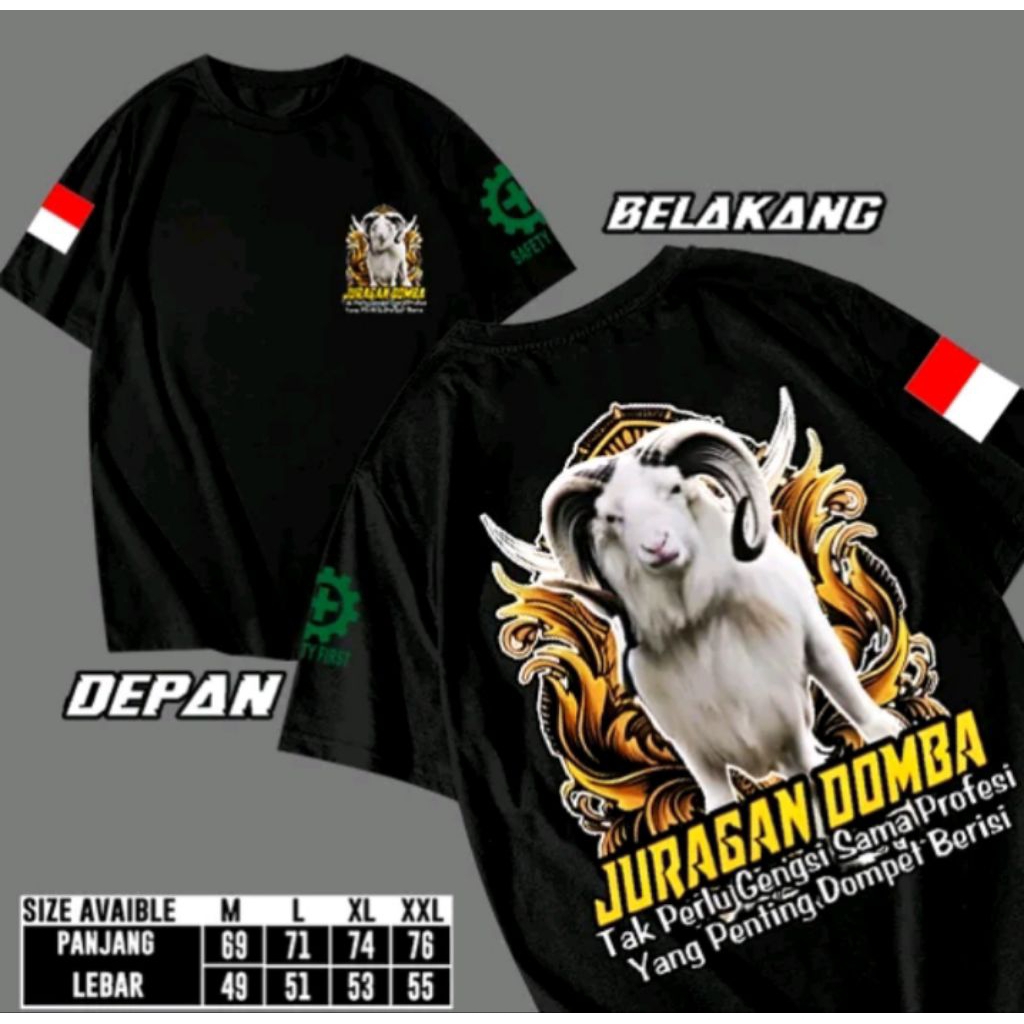 Kaos T-shirt JURAGAN DOMBA GARUT Kaos Distro Unisex