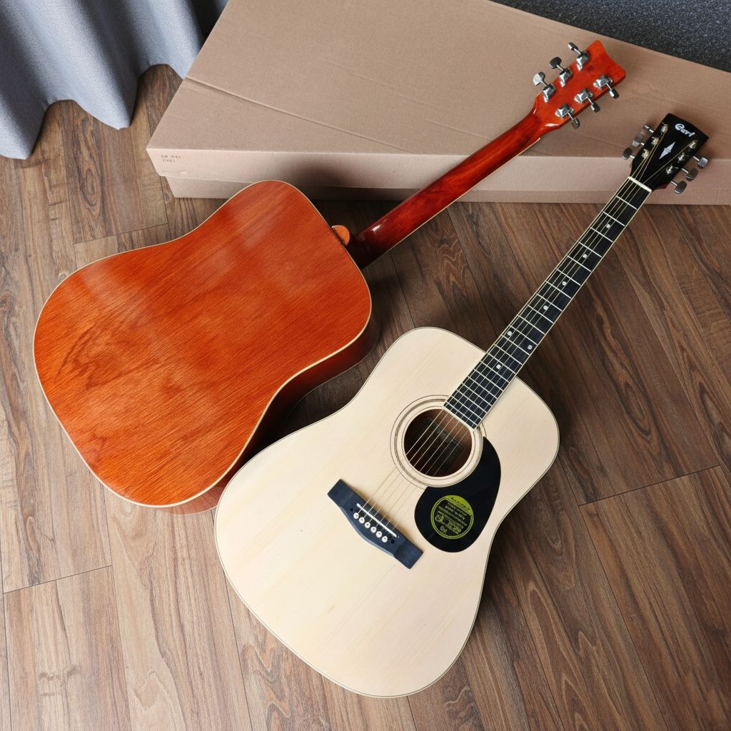 Gitar Akustik Cort Fret Baja Stainless Dryer Grover Gratis Packing Kayu