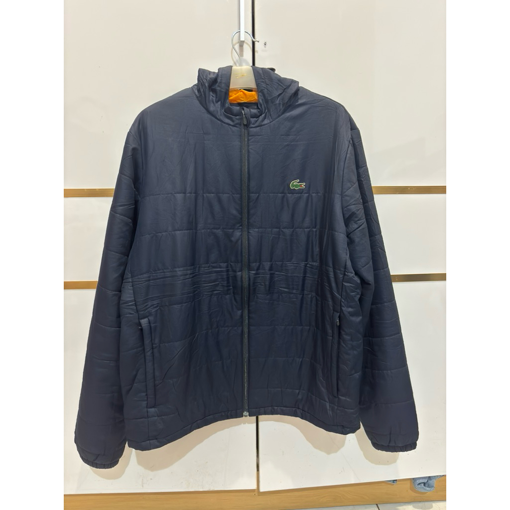 Jaket hoodie zipper bulang Lacoste original
