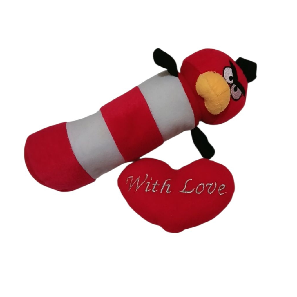 preloved boneka mini guling kecil lucu panjang 30 cm bonus boneka love