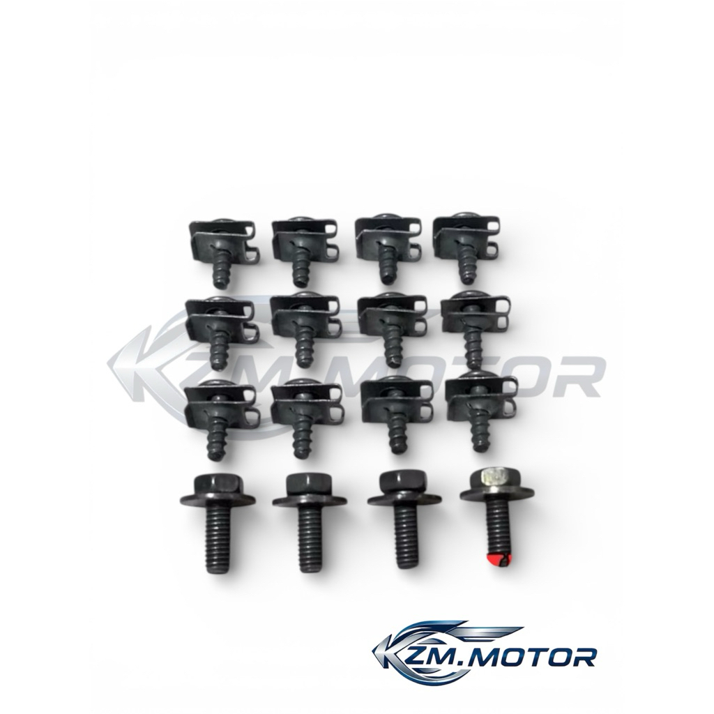 Baut Full Set Cover Bodi Motor Body Dek Kaki/Bordes Bawah Suzuki Skywave 125 Karbu Karburator Lama