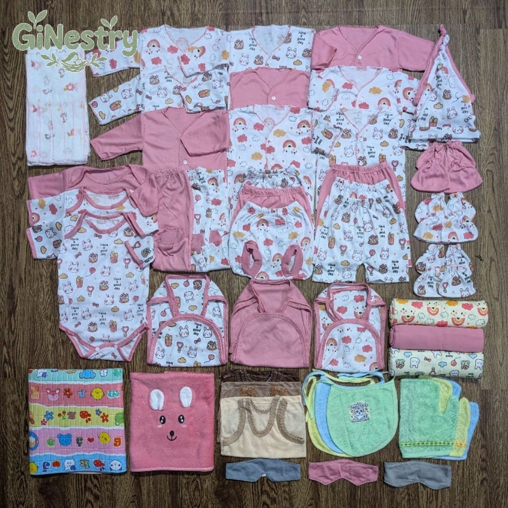 Gulden Baby Baju Bayi Baru Lahir Perempuan 65 Pcs Paketan Brojol Lengkap Set Newborn Girl