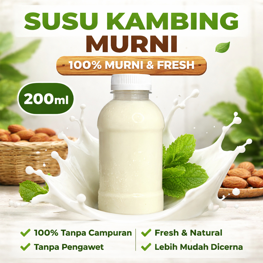 Susu Kambing Murni 200ml Fresh Tanpa Campuran