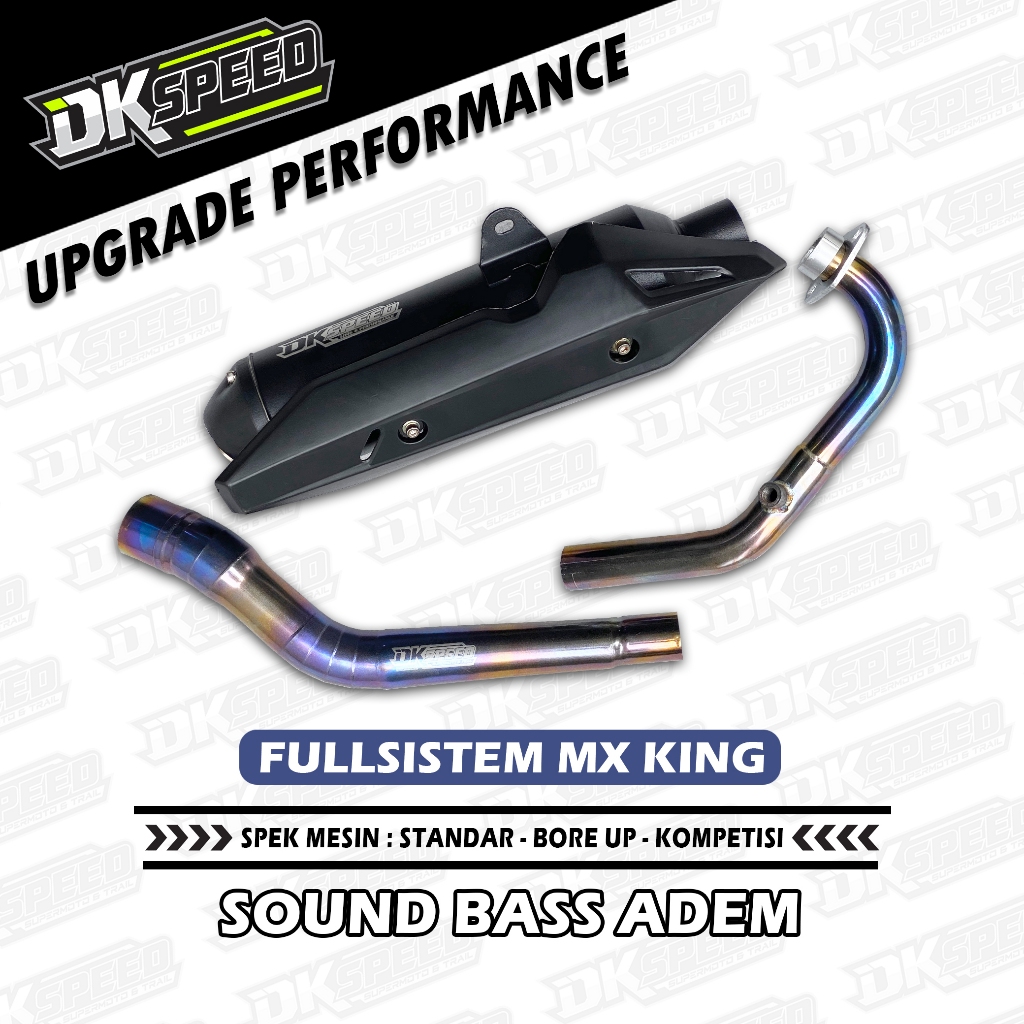 KNALPOT MOTOR STANDAR RACING MX KING BASS ADEM INLET 38MM / 50MM DK_SPEED ORIGINAL