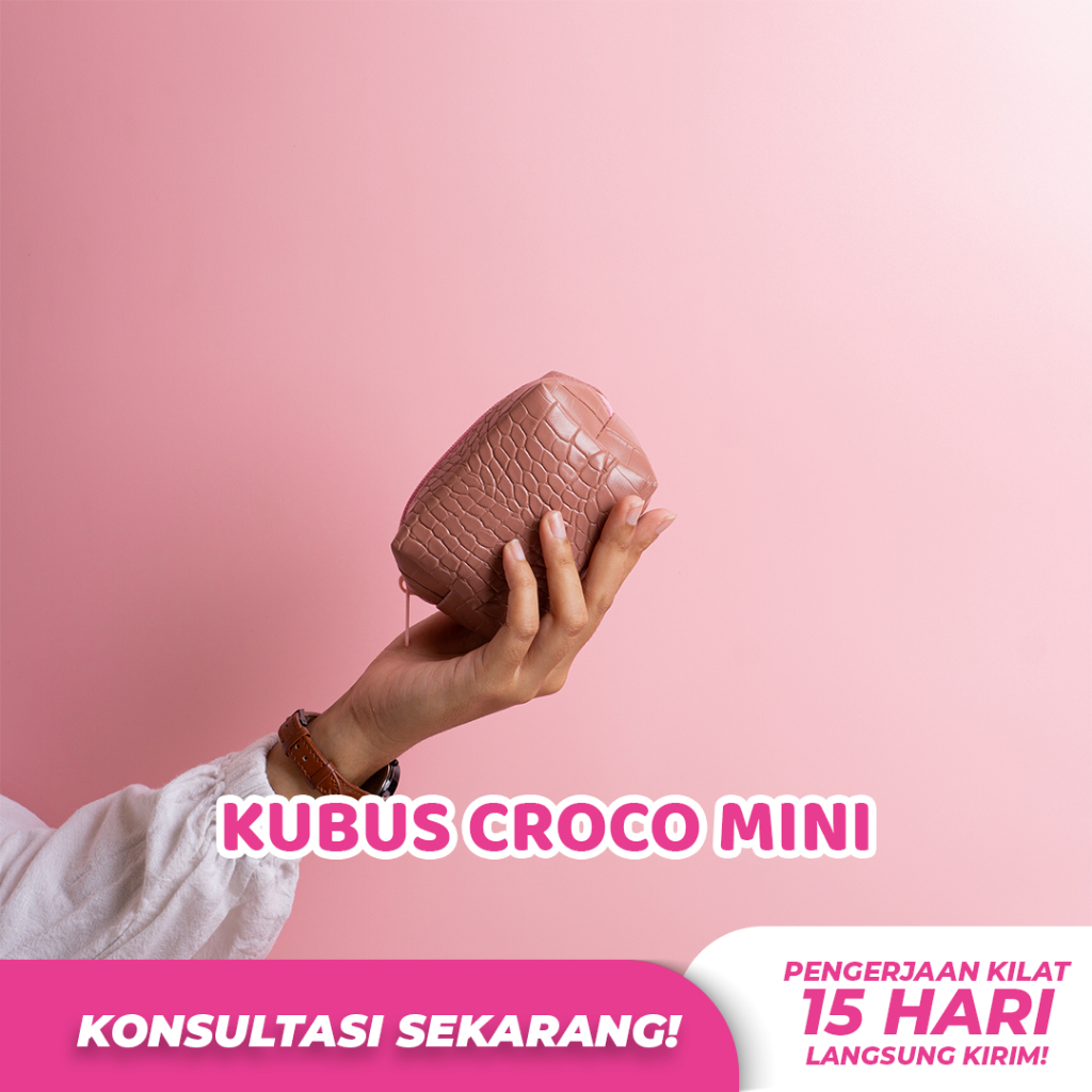 Wedding Gift Custom souvenir pouch kubus mini croco 9x7x5 souvenir pernikahan pouch boxy bahan croco