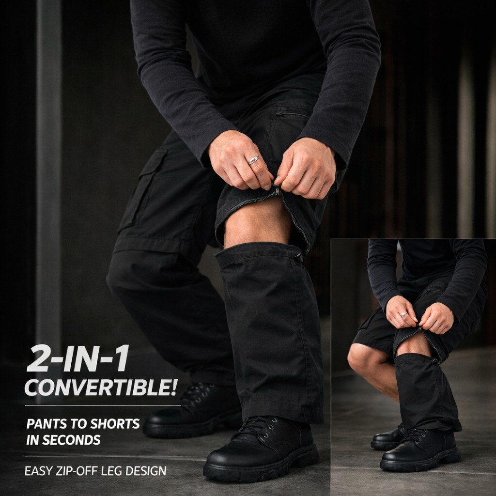 Celana Cargo Eren Pria – Celana Panjang Cargo Banyak Kantong