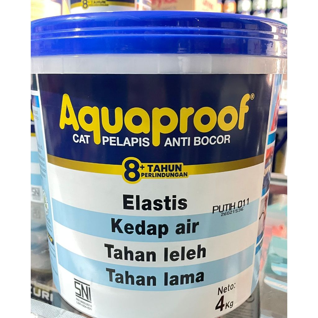 Cat Pelapis Anti Bocor Aquaproof Putih dan Warna 4 Kg