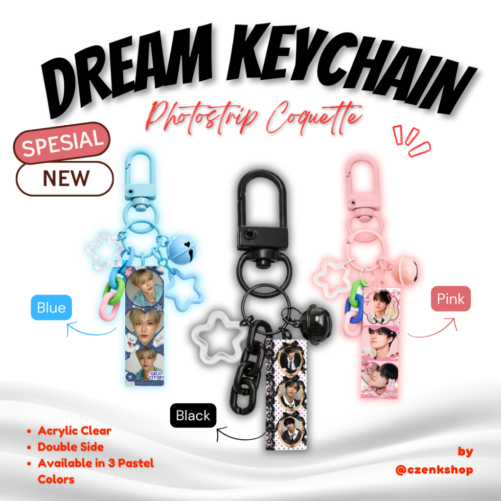 NCT DREAM Bagcharm Photostrip Keychain Acrylic Double Side | Gantungan Kunci Photostrip NCT DREAM| J