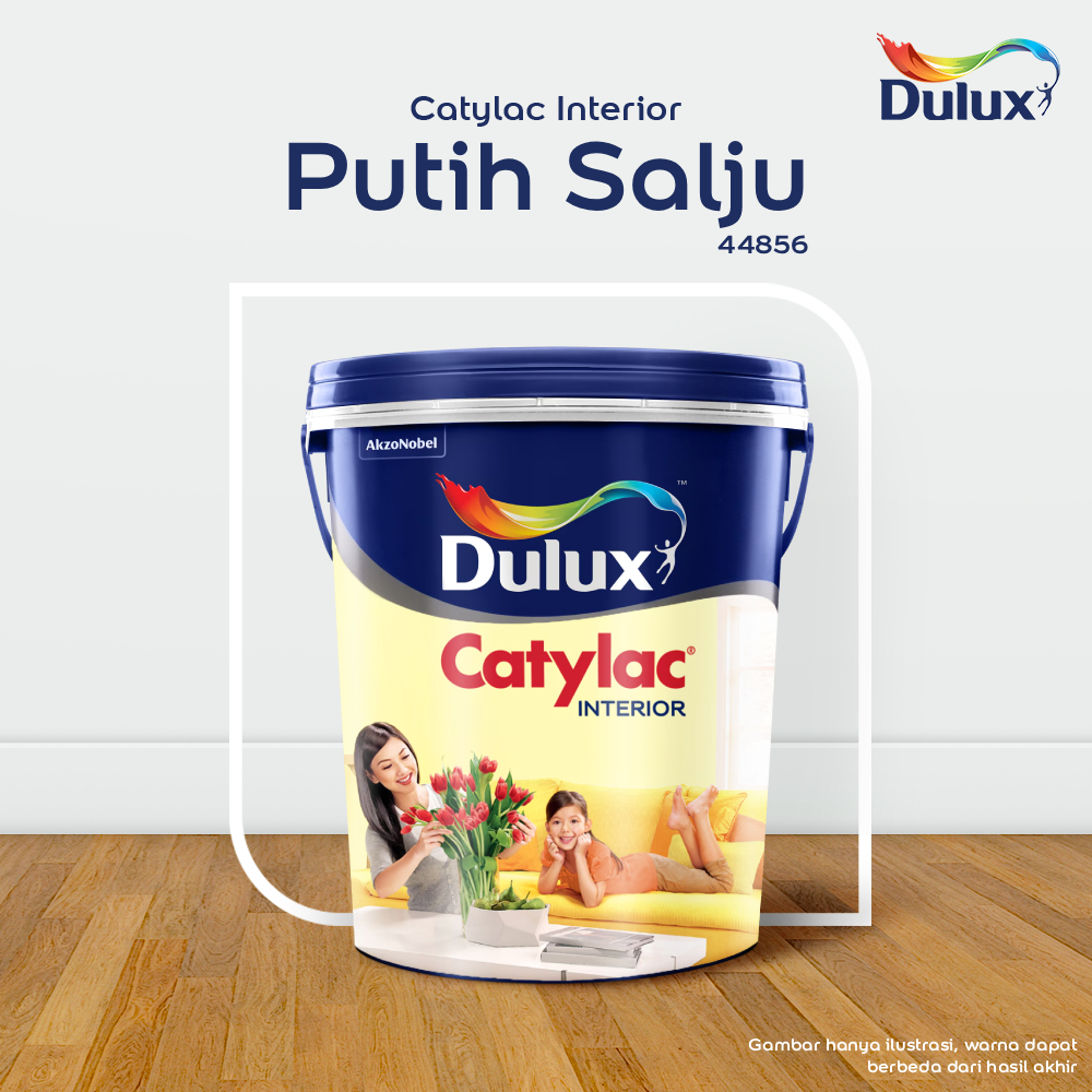 CAT TEMBOK PUTIH SALJU DULUX CATYLAC INTERIOR - 5 KG CAT PUTIH SALJU 44856 CAT TEMBOK DULUX CATYLAC