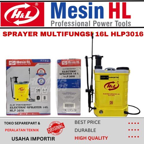 H&L Sprayer Elektrik Manual 2in1 16L 4 Nozzle Anti Hama Disinfektan 0.15-0.4Mpa Original/ Sprayer Se