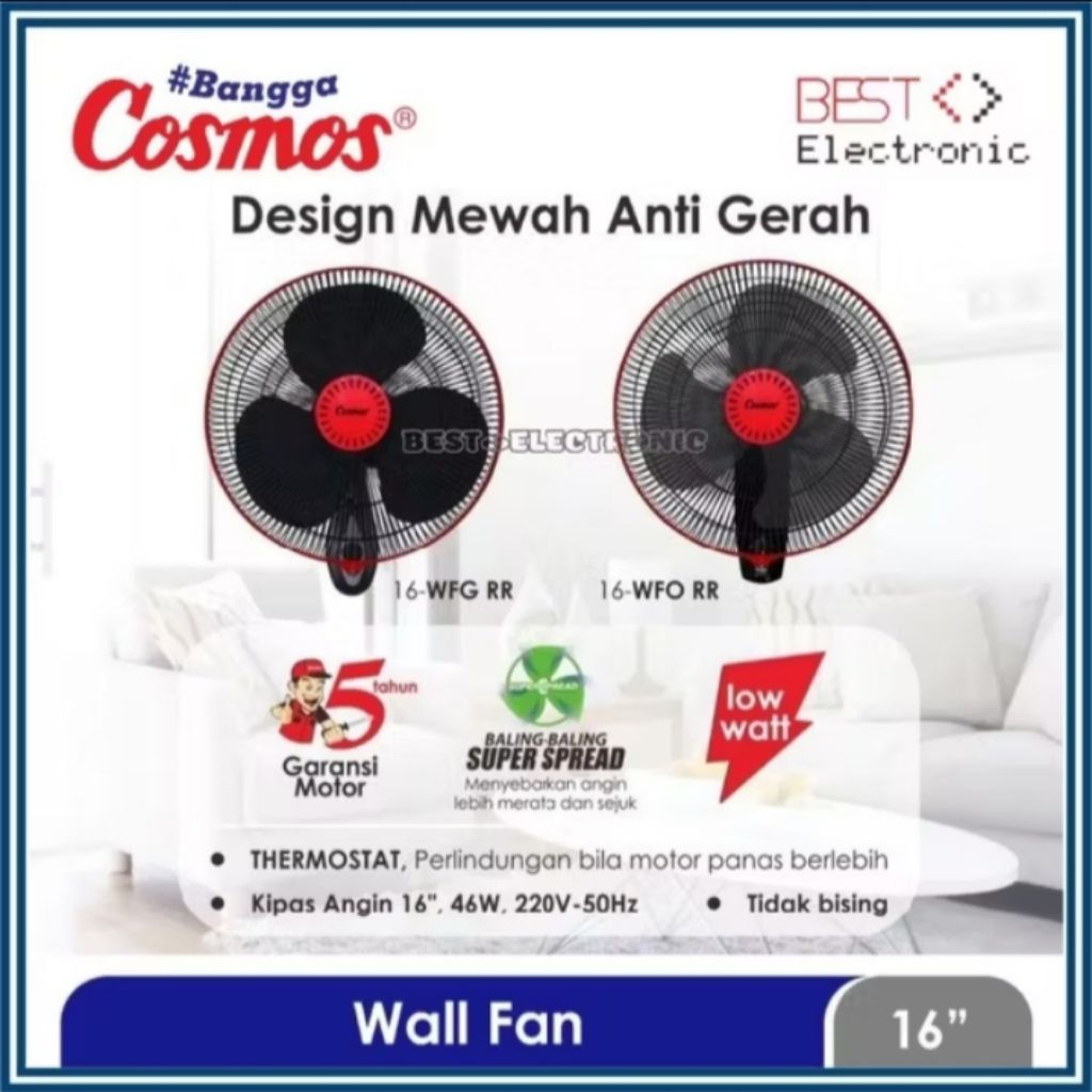 Kipas angin dinding Cosmos 16WFO 16 WFO 16WFG 16 WFG