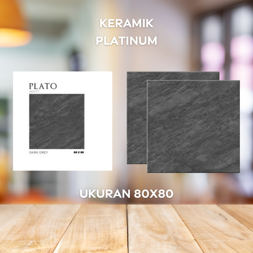 KERAMIK PLATINUM PLATO DARK GREY UK 80X80