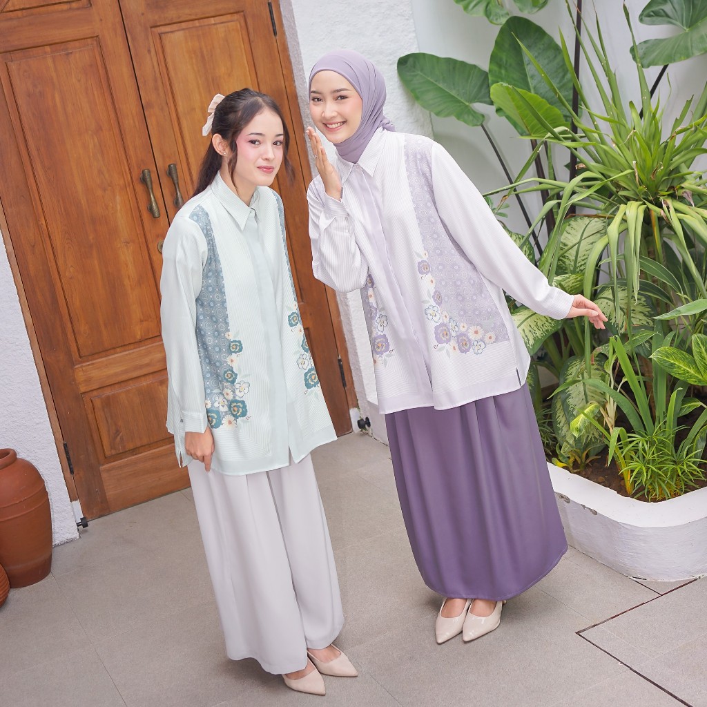 Ederra Noella Top / Atasan Wanita / Top Motif