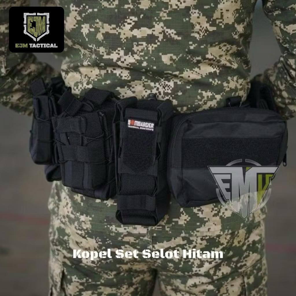 KOPEL SET TACTICAL KOPEL SELOT MULTIFUNGSI WARBELT TACTICAL KOPEL SET
