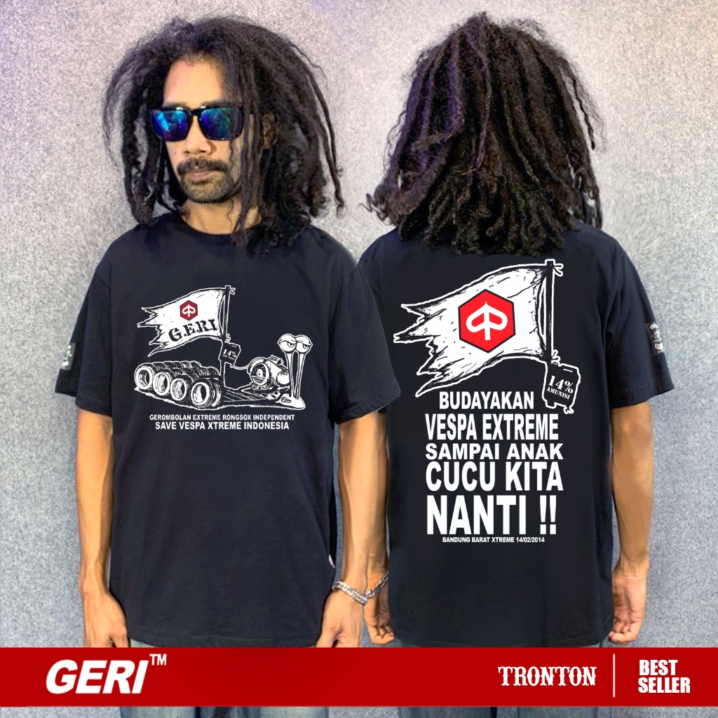 Kaos Vespa Geri Original - TRONTON HITAM