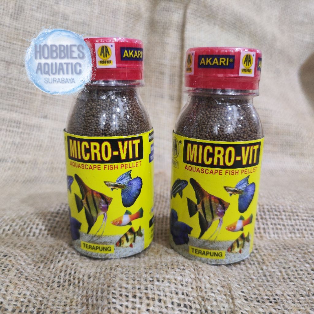 Pakan Ikan Hias Akari Micro Vit 50 gram Pelet Micro Untuk Ikan Hias Kecil Ikan Hias Aquascape