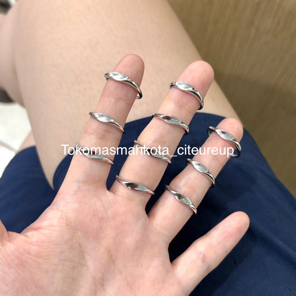CINCIN OMBAK FASHION EMAS PUTIH 17K