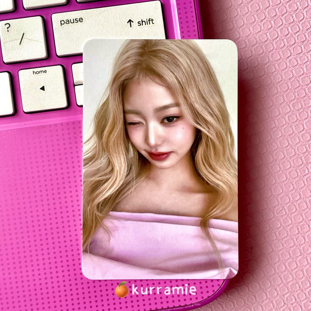 (clearance sell) pc wonyoung ive x hapa kristin round 9.0 photocard official wony hapa blonde baju p