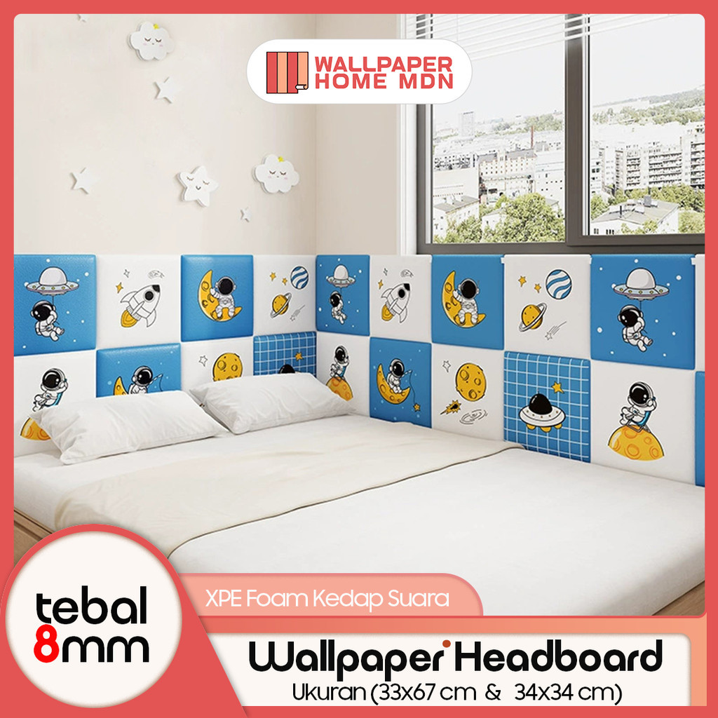 WALLPAPER HOME - Wallpaper Home - Headboard Bed Wallpaper Dinding Kamar Tidur Anak Headboard Kedap S