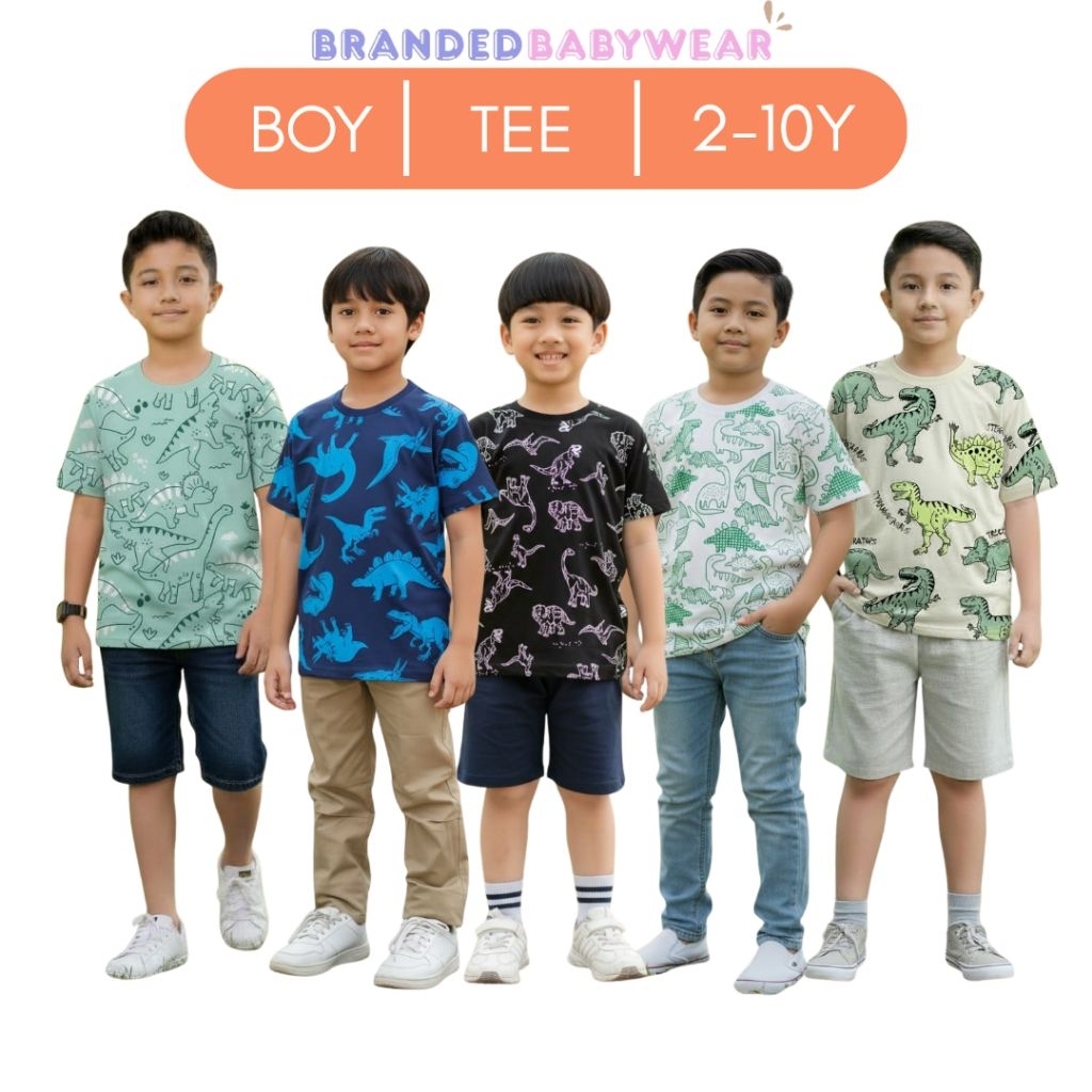 Kaos Anak Laki Laki Size 2-10Tahun Cocok Untuk Kado/Gift BBW879