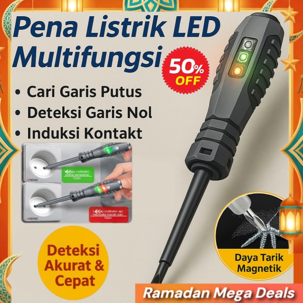 [COD/Diskon 50%] Tespen Elektrik Berkualitas/Alat Penguji Arus/Obeng Tespen/Alat Deteksi Cek Ukur Ka